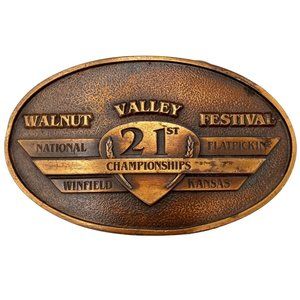 Bluegrass Music Festival Buckle 1992 Walnut Valley Winfield KS 21st Anniversary